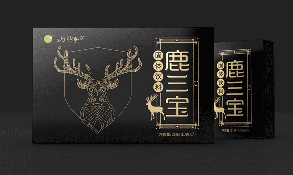 鹿血丹包装策划设计|梅花国药集团鹿保健品,鹿保健品包装设计
